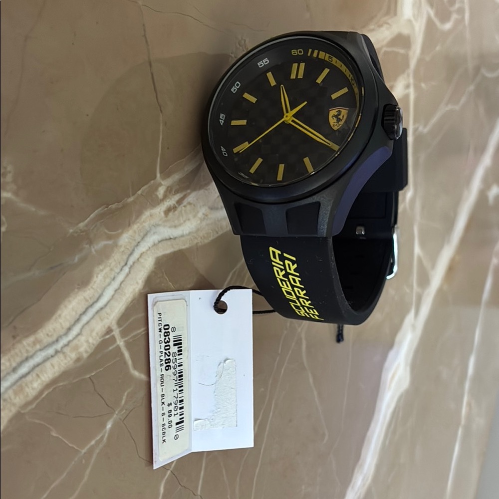Scuderia Ferrari Black and Yellow Timepiece